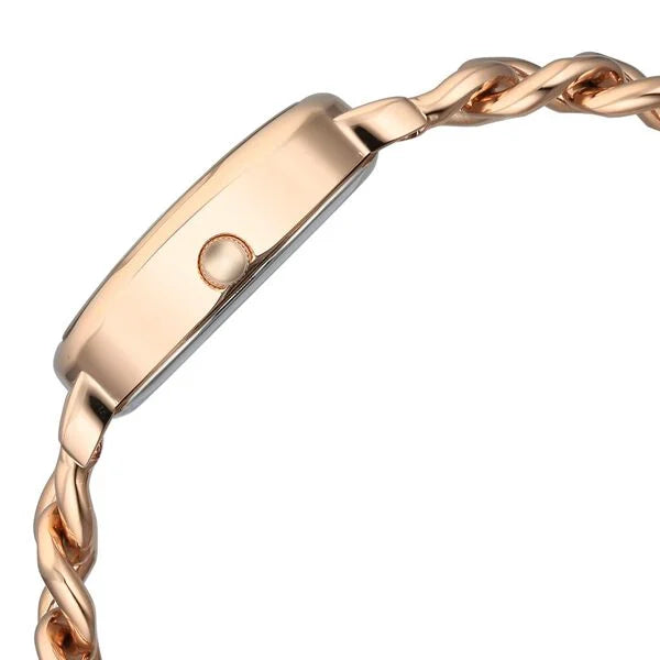 Titan Raga Showstopper Quartz Analog Rose Gold Dial Metal Strap Watch For Women