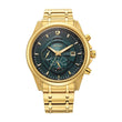 Titan Regalia Premium Quartz Chronograph with Date Forest Green Dial Gold Stainless Steel Strap Watch for Men