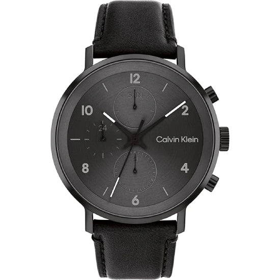 Men Modern Leather Analogue Watch Multifunction