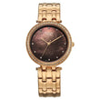 Titan Raga DEC Blaze Quartz Analog Brown Mother Of Pearl Dial Rose Gold Metal Strap Watch For Women