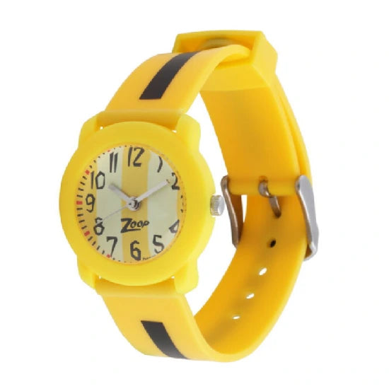 Zoop Analog Watch with Yellow Dial & Yellow Strap for Boys Girls Kids, from House of Titan
