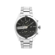 Fastrack All Nighters Quartz Multifunction Black Dial Silver Metal Strap Watch for Guys