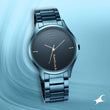 Fastrack Style Up Quartz Analog Blue Dial Blue Stainless Steel Strap Watch for Guys