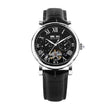 Motion Men Automatic Black Dial Multi-Function Leather Watch