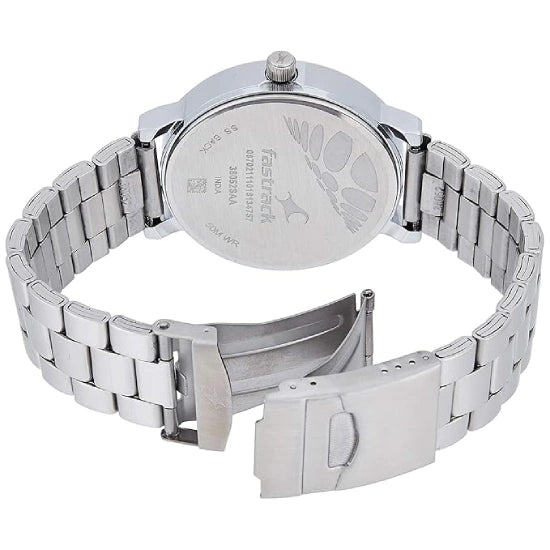 Fastrack Bold Quartz Analog Black Dial Stainless Steel Strap Watch for Guys