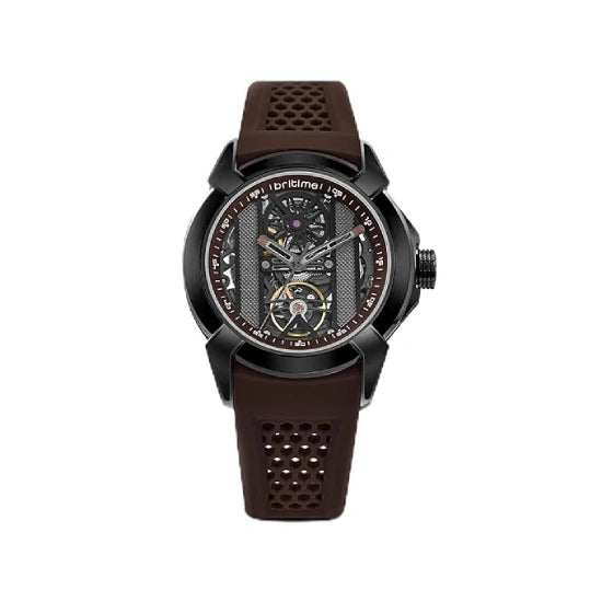 Quantum Men Automatic Maroon Dial Analog Silicone Watch