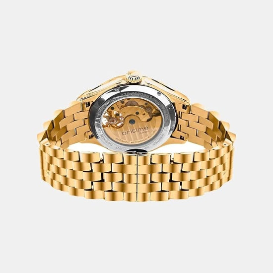 Men Automatic Silver Dial Analog Metal Watch
