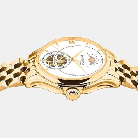 Men Automatic Silver-Rose-Gold Dial Analog Metal Watch
