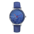 Fastrack Space Rover Quartz Analog Blue Dial Leather Strap Watch for Girls