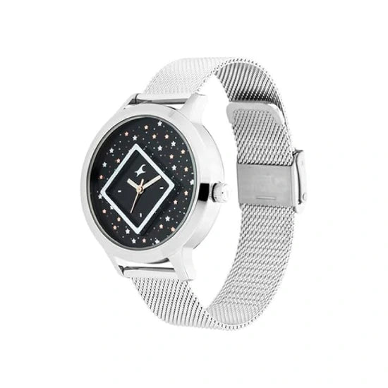 Fastrack Women Metal X Ananya Panday-Fit Out Analog Blue Dial Watch-Nn6210Sm03/Np6210Sm03, Band Color-Purple