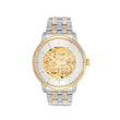 Titan Golden Heart Skeletal Automatic Analog with Silver Dial Dual-Tone Stainless Steel Strap Watch for Men