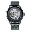 Titan Skeletal Automatic Blue Dial Blue Stainless Steel Strap Watch for Men