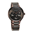 Titan Ceramic Fusion Multifunction Black Dial With Two Toned Color Stainless Steel Strap Watch For Men