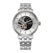 Titan Yin Yang Skeletal Automatic Analog with Black Dial Silver Stainless Steel Strap Watch for Men