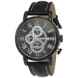 Titan Black Dial Black leather Strap Watch for Men