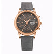 Men Automatic Grey Dial Analog Leather Watch