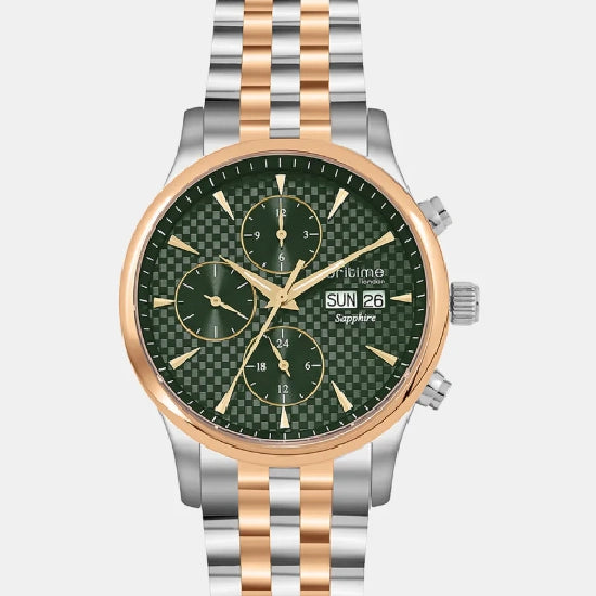 Magna Men Multi-Function Green Dial Analog Stainless Steel Watch