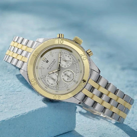 Titan Quartz Chronograph Silver Dial Stainless Steel Strap Watch for Men