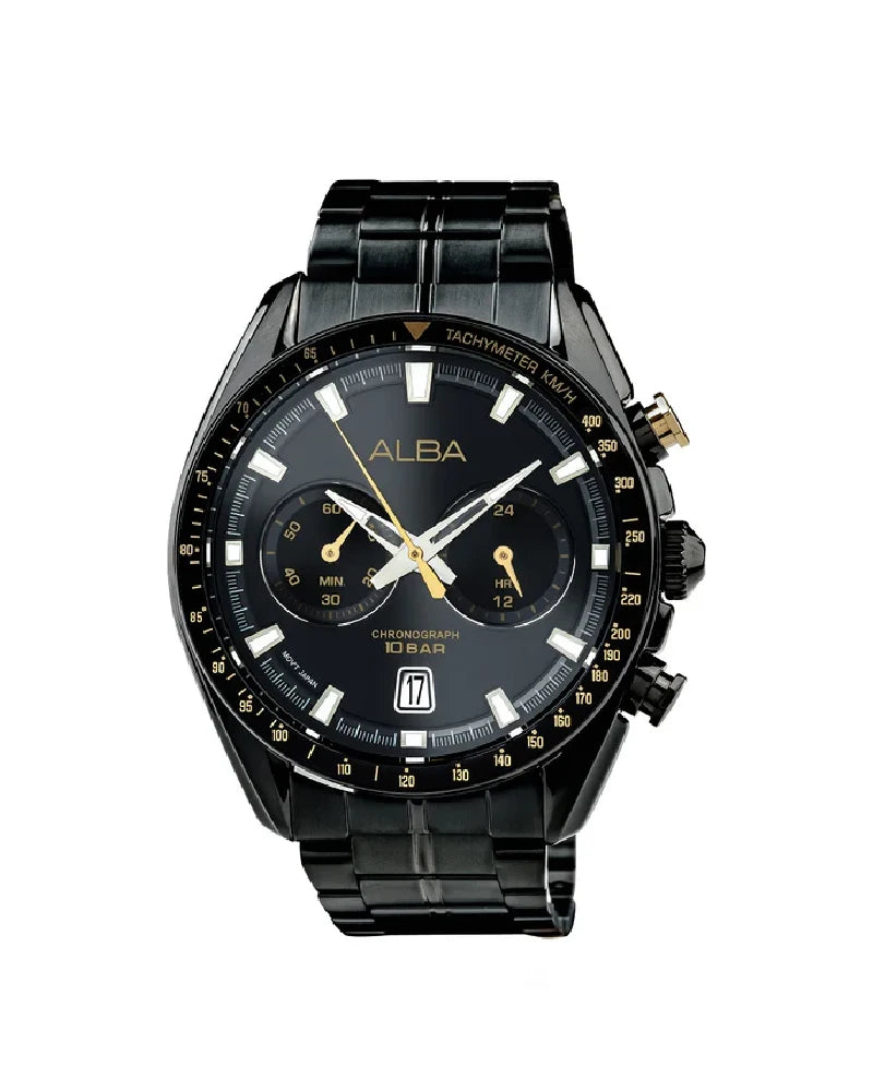 Black Dial Chronograph Watch