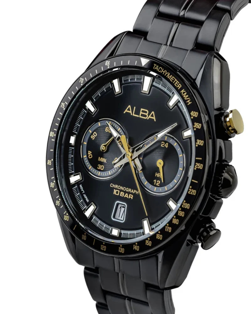 Black Dial Chronograph Watch