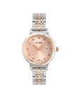 Peach Dial Dual Tone Watch