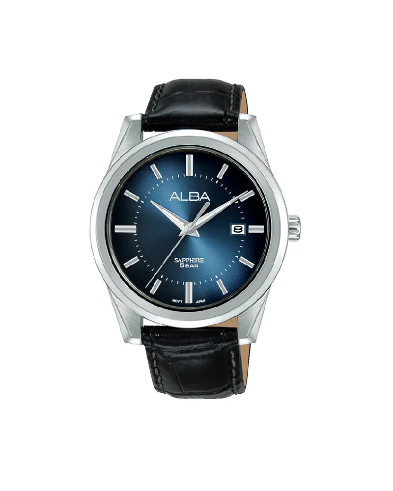 Deep Sky Dial With Leather Strap