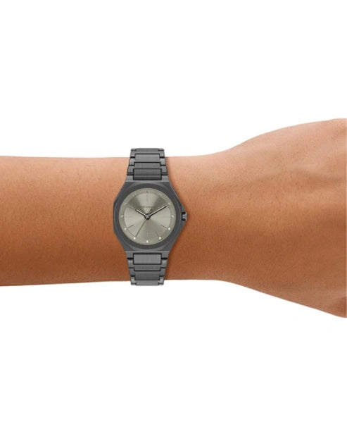 Armani Exchange sleek, monochromatic women's analog watch
