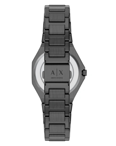 Armani Exchange sleek, monochromatic women's analog watch
