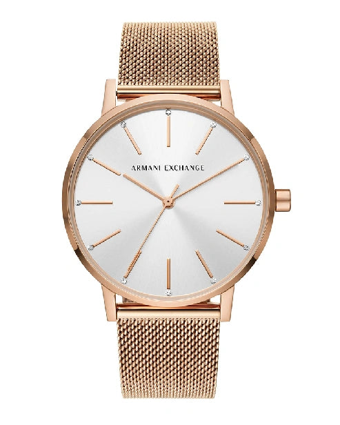 Armani Exchange Rose Gold Watch For Women