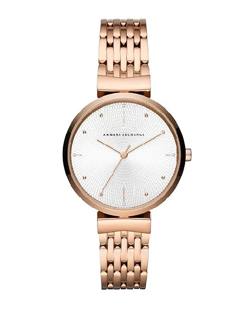 Armani Exchange Analog Silver Dial Women's Stainless Steel Watch