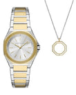 Armani Exchange Stainless Steel Analog Silver Dial Women's Watch, Band Color:Multicolor
