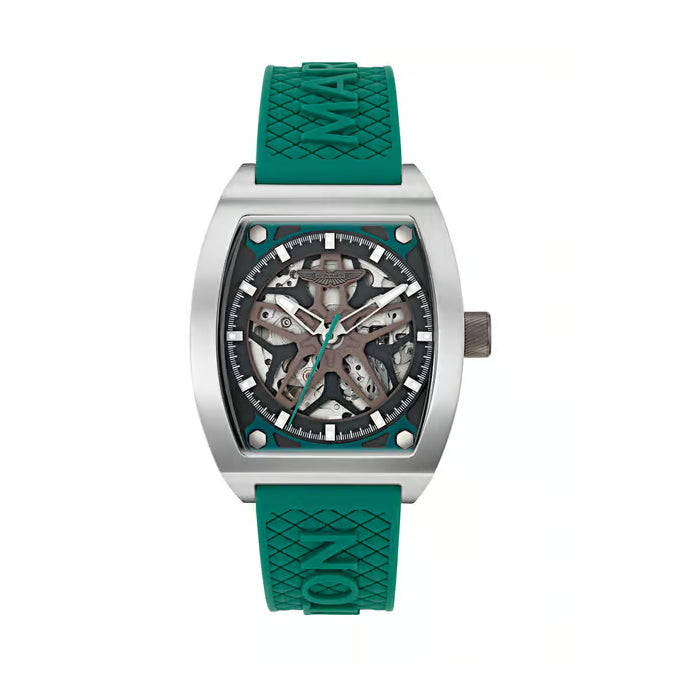 Aml Thrill Men Automatic Grey Dial Analog Silicone Watch