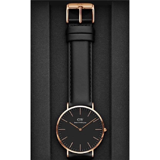 DANIEL WELLINGTON Classic Sheffield Black Rose Gold
