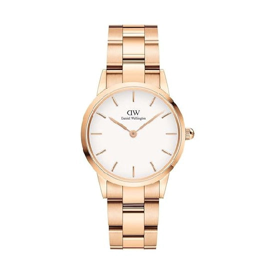 Daniel Wellington Iconic Analogue Round White Dial Water Resistant Unisex's Watch