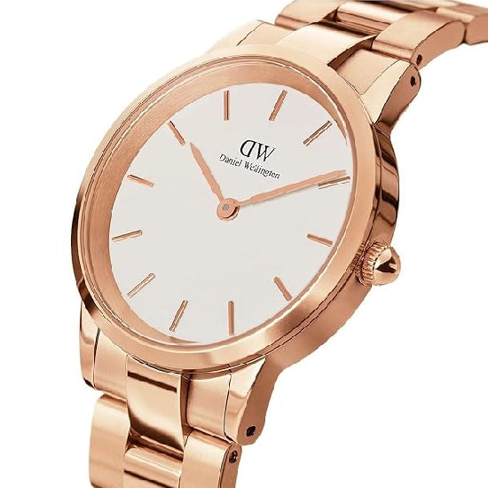 Daniel Wellington Iconic Analogue Round White Dial Water Resistant Unisex's Watch
