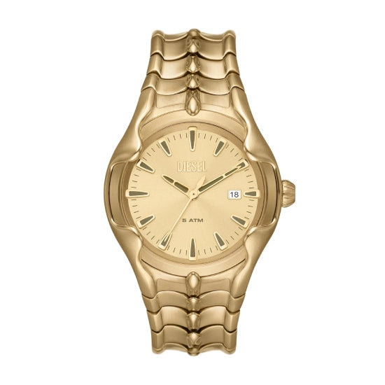Diesel Stainless Steel Analog Gold Dial Men Watch,GOLD BAND