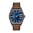Diesel Leather Analog Blue Dial Men Watch