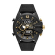 Diesel Silicone Mega Chief Analog-Digital Black Dial Men Watch Black Band