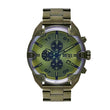 Diesel Men Spiked Green Quartz Stainless Steel Chronograph Watch