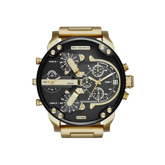 Diesel Mr. Daddy Watch for Men, Quartz Multifunctional Movement with Stainless Steel Strap