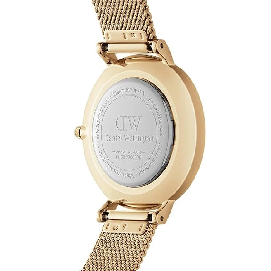 Daniel Wellington Analog Women's Watch (Green Dial Gold Colored Strap)