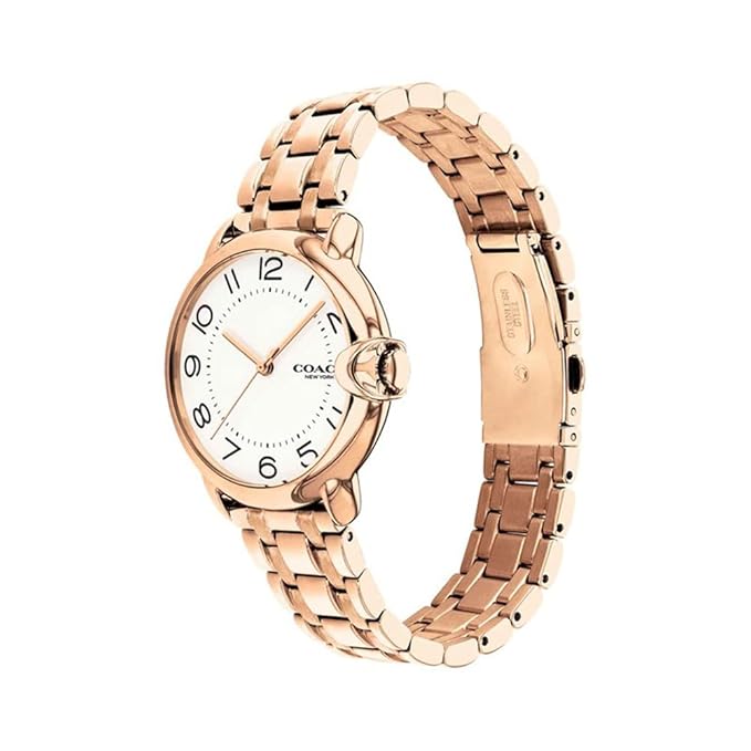 Coach Womens Arden White Dial Stainless Steel Analogue Watch