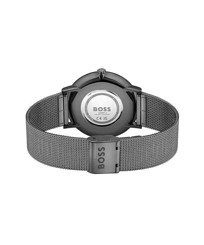 Hugo Boss Stainless Steel Skyliner Analog Black Dial Men Watch, Black Band