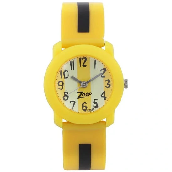 Zoop Analog Watch with Yellow Dial & Yellow Strap for Boys Girls Kids, from House of Titan