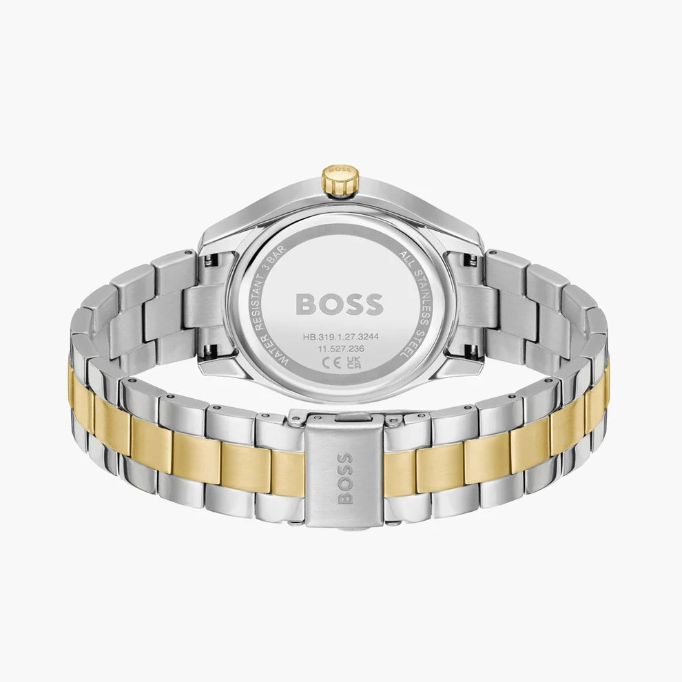 Lida Women Quartz Dual Tone Dial Multi-Function Stainless Steel Watch